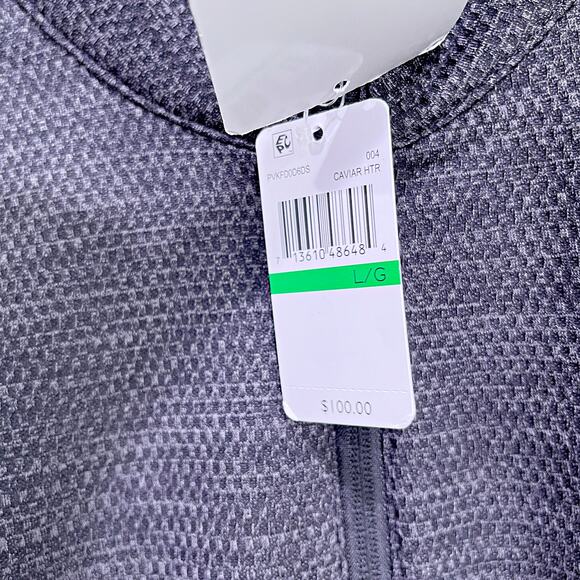 PGA Tour 1/4 Zip Tech Fleece Sweatshirt Gray Golf Pockets Stretch Womens Large - Picture 3 of 8